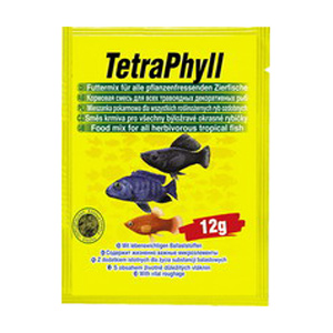Корм для всех травоядных рыб Tetra Phyll, хлопья, 12грамм