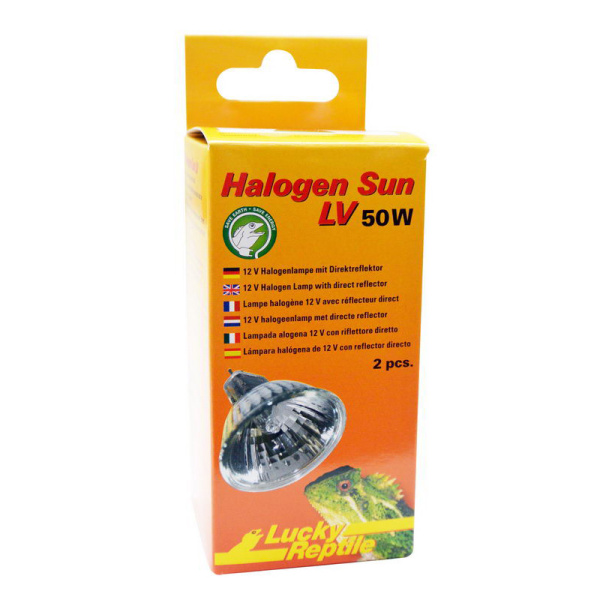 Лампа галогеновая Lucky Reptile Sun LV 50Вт, цоколь G5.3 (2шт)