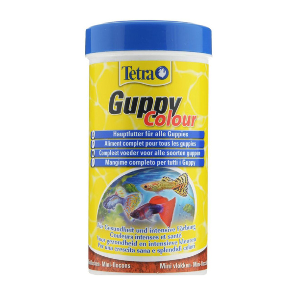 Корм для гуппи Tetra Guppy Colour Mini Flakes, мини хлопья, 100мл
