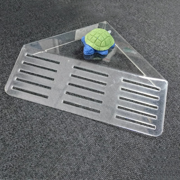 Плотик для черепах угловой, пластик (на дно аквариума) 20х21х3см