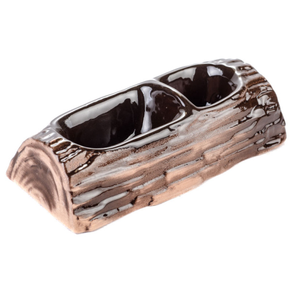 Кормушка керамическая для рептилий Бревно малое (140*60*35мм)