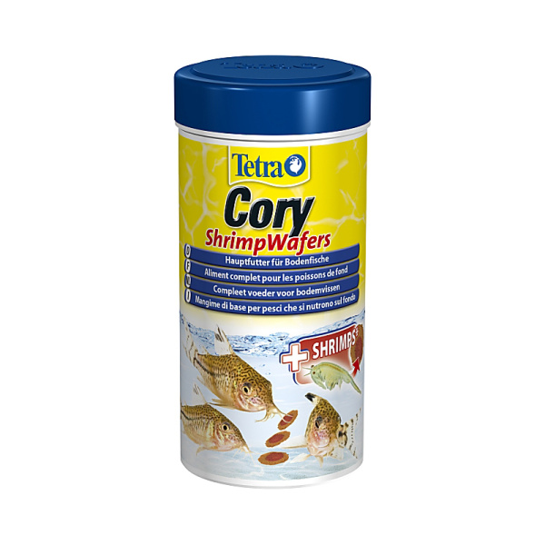 Корм для донных рыб Tetra Cory Shrimp Wafers, двухцветные пластинки, 100мл